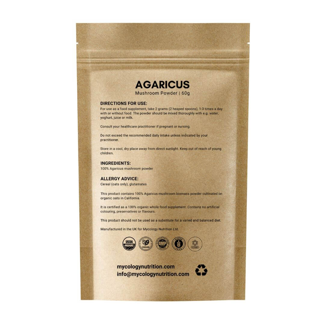 Agaricus Mushroom (Ji Song Rong 姬松茸) Powder (60g) - vegan friendly, organic mushrooms