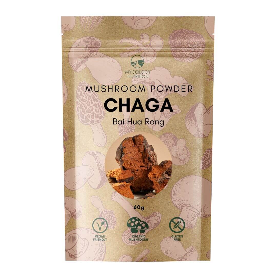 Chaga Mushroom (Bai Hua Rong 白桦Chaga Mushroom Powder - vegan friendly, organic