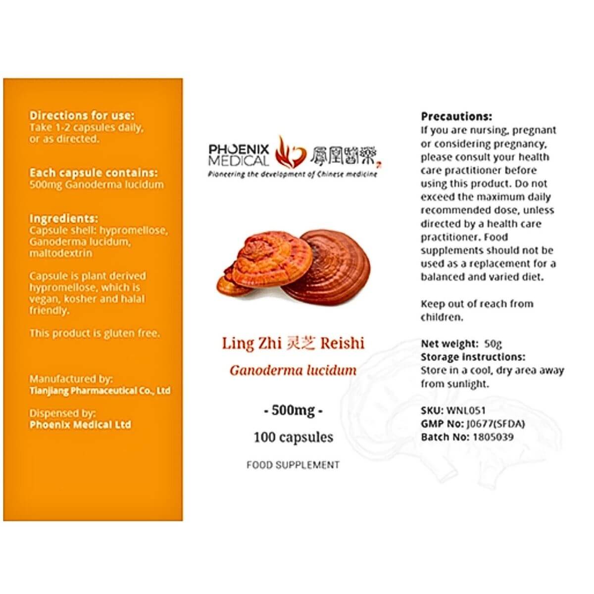 reishi mushroom 100 capsules