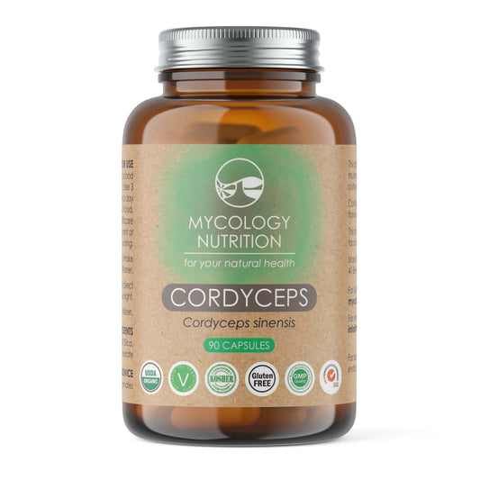 Cordyceps Mushroom Capsules in eco-friendly packaging