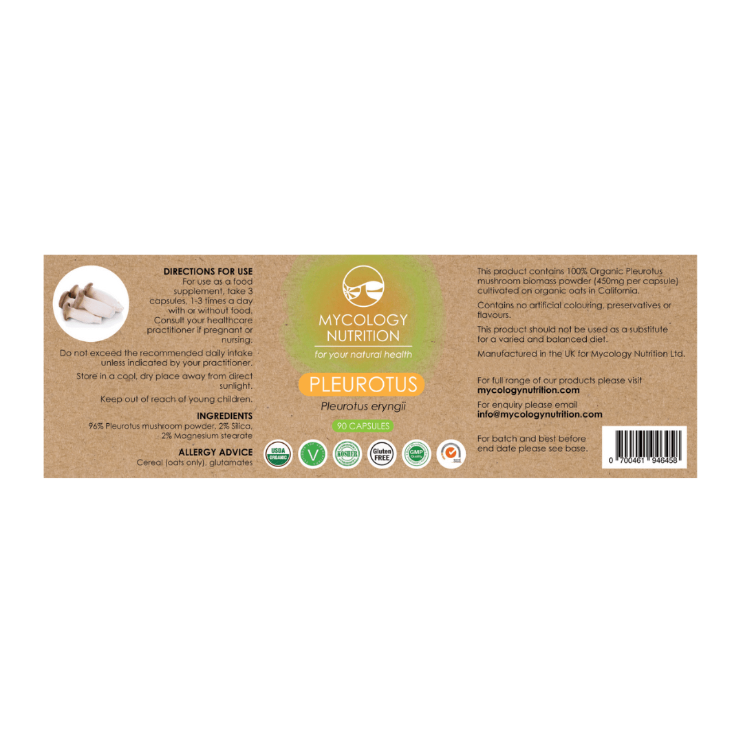 Oyster Mushroom (Pleurotus) Supplements | 100% Organic Mushroom