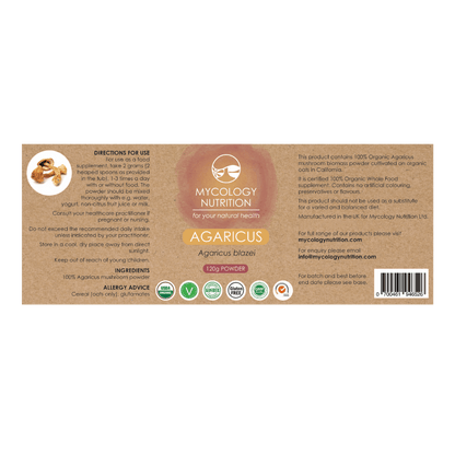 Agaricus Mushroom - potentially helps with digestive issues and physical and emotional stress. 