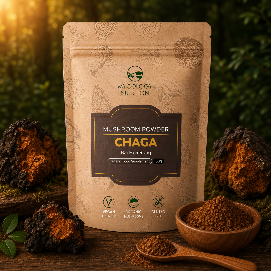 Chaga Mushroom Powder · Immune Support · 60g