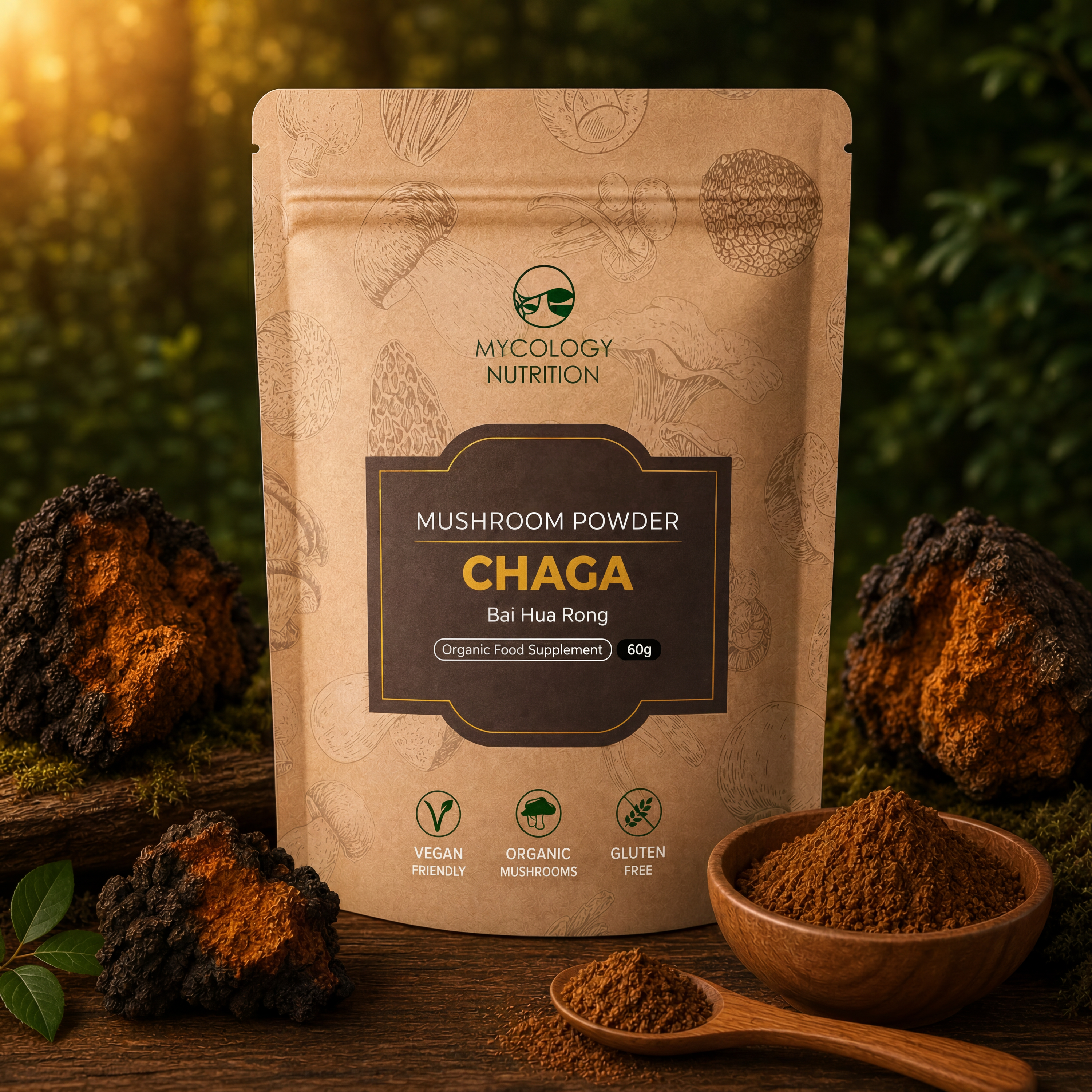 Chaga Mushroom Powder · Immune Support · 60g
