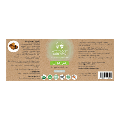 Chaga Mushroom Powder - directions for use, ingredients and allergy advice
