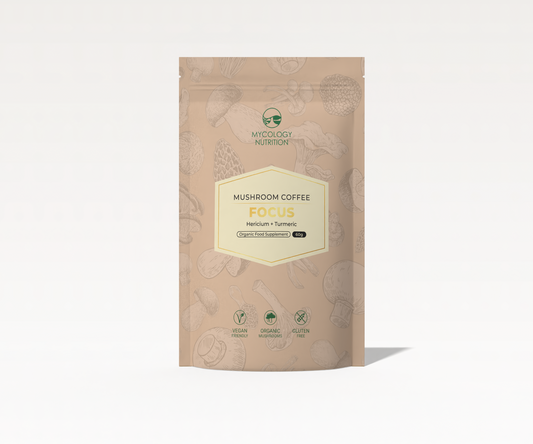 Focus Mushroom Coffee – Lion’s Mane & Turmeric Blend, 60g