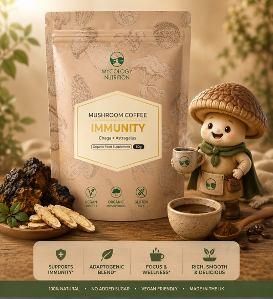 Immunity Mushroom Coffee – Chaga & Astragalus Blend, 60g - Design