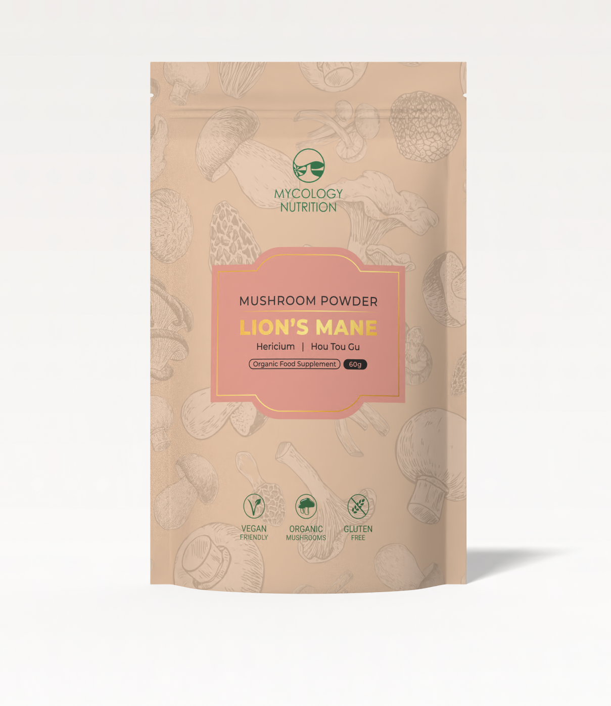 Lion’s Mane Mushroom Powder – Organic Whole-Food Hericium, 60g