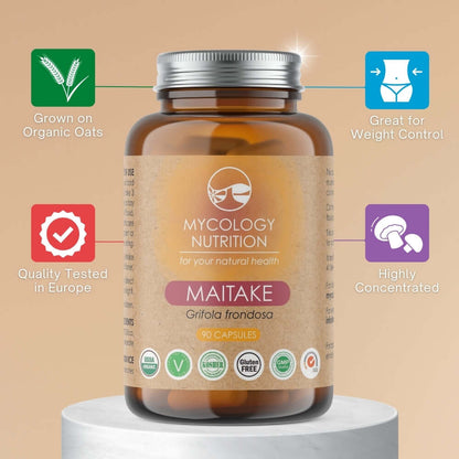 Maitake Mushroom - great for weight control, grown on organic oats, highly concentrated