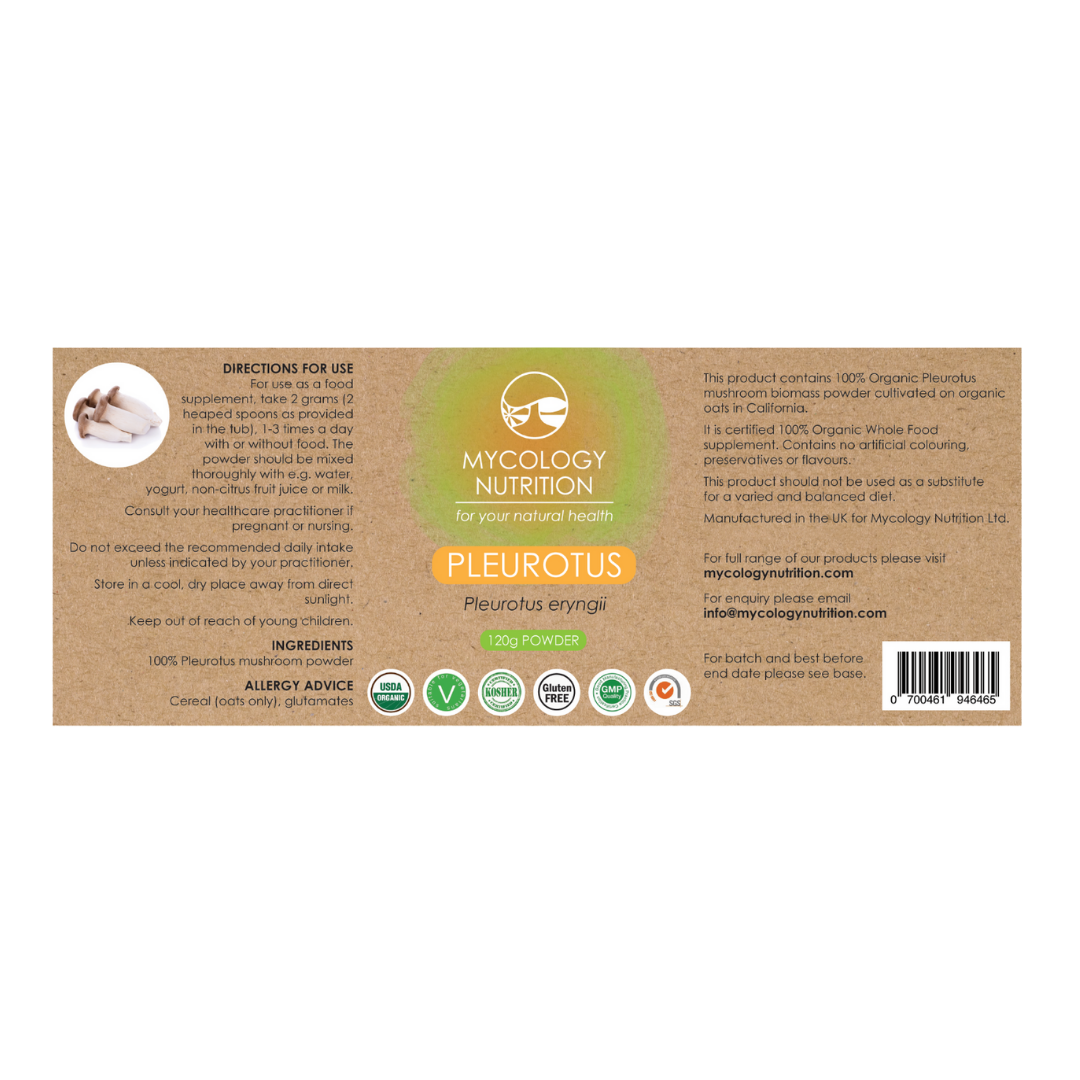 Oyster Mushroom Powder - directions for use, ingredients and allergy advice