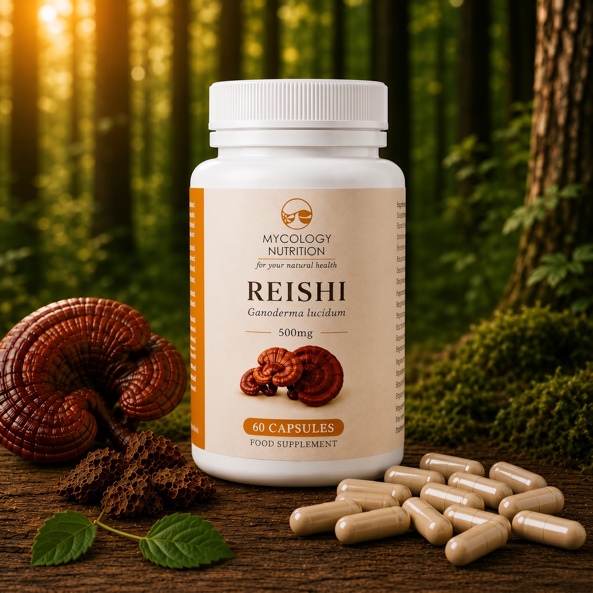 Reishi Mushroom Capsules · Sleep &amp; Calm · 60 Capsules
