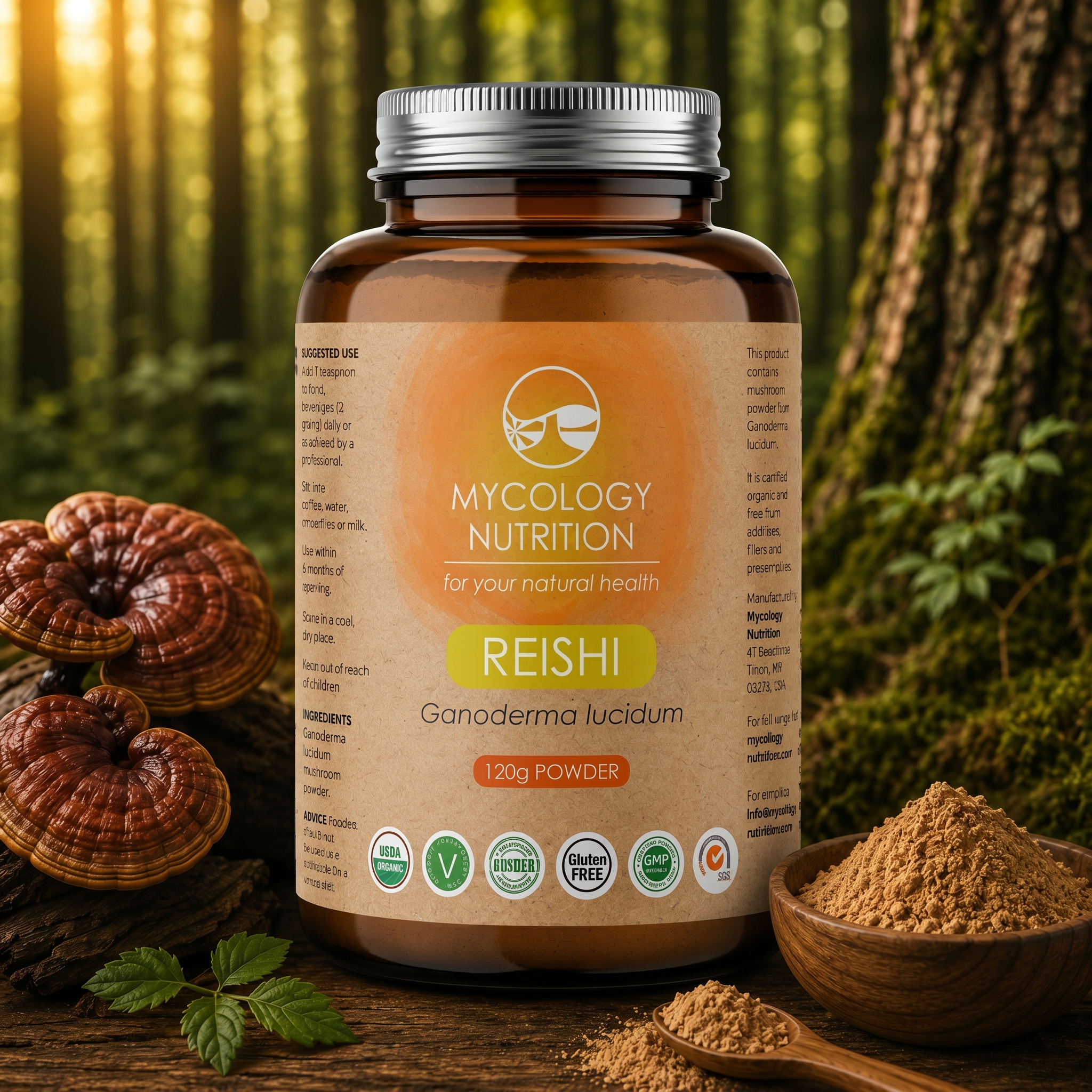 Reishi Mushroom Powder · Sleep &amp; Calm · 120g