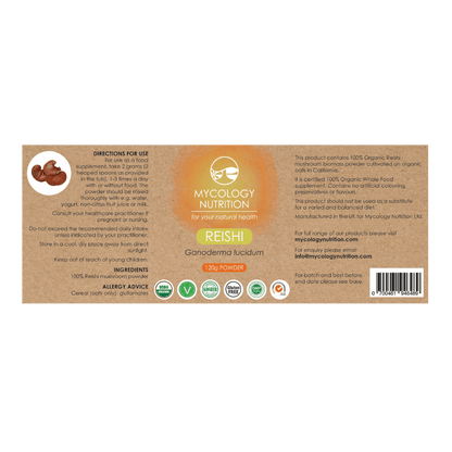Reishi Mushroom Powder - directions for use, ingredients, allergy advice