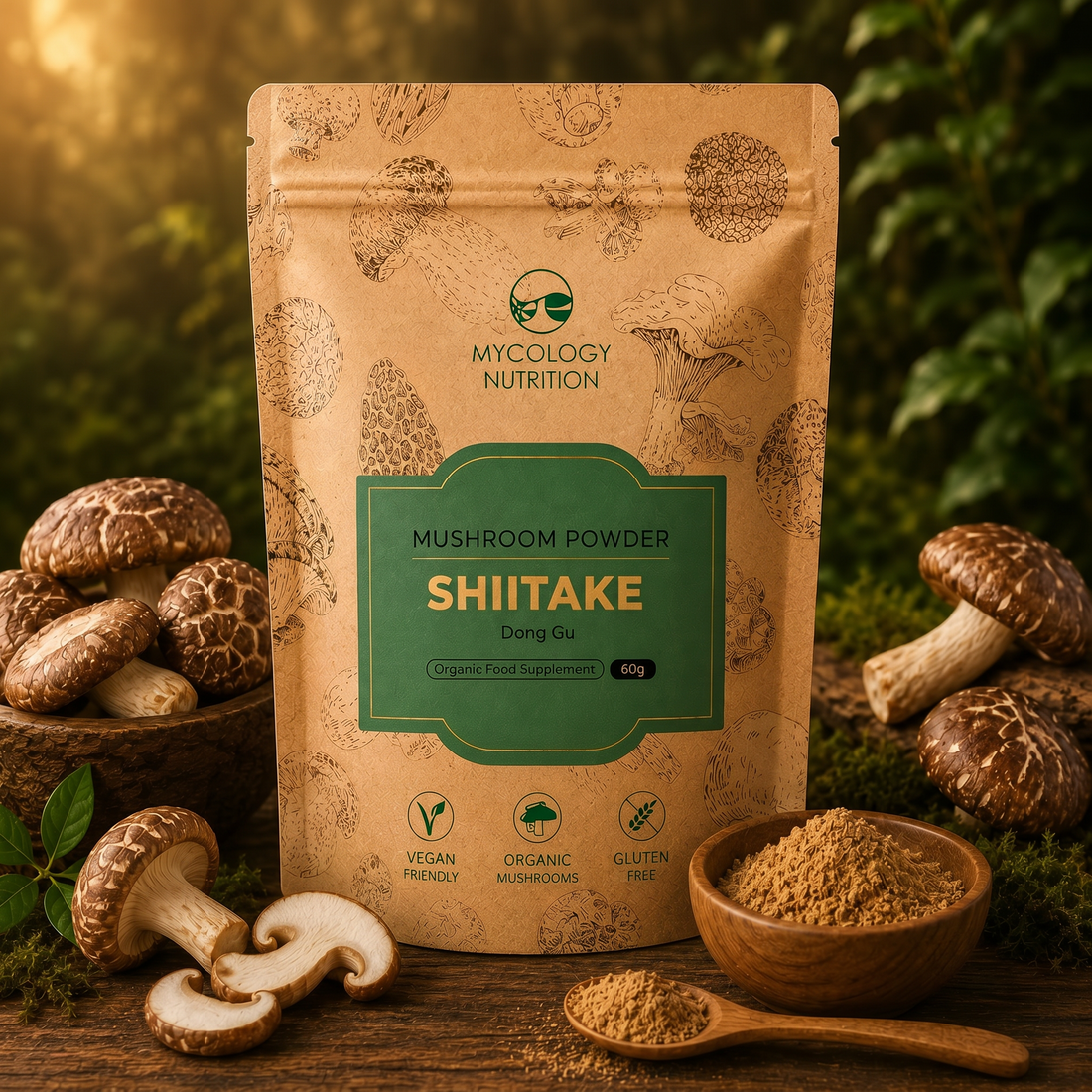 Shiitake Mushroom Powder · Immune Support · 60g