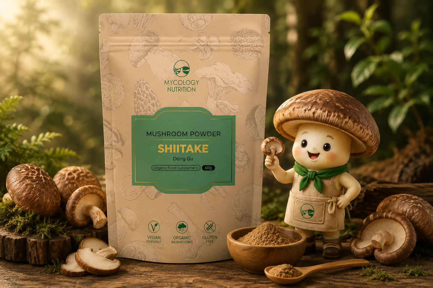 Shiitake Mushroom Powder · Immune Support · 60g