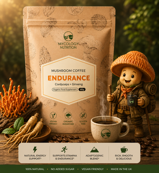 Endurance Mushroom Coffee – Cordyceps & Siberian Ginseng Blend, 60g - Design