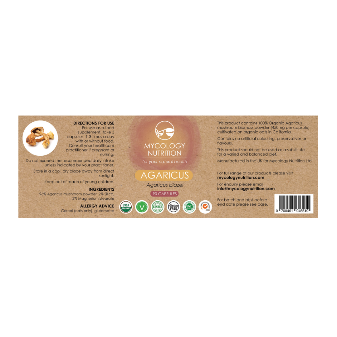 Agaricus Mushroom Supplements | 100% Organic Mushroom