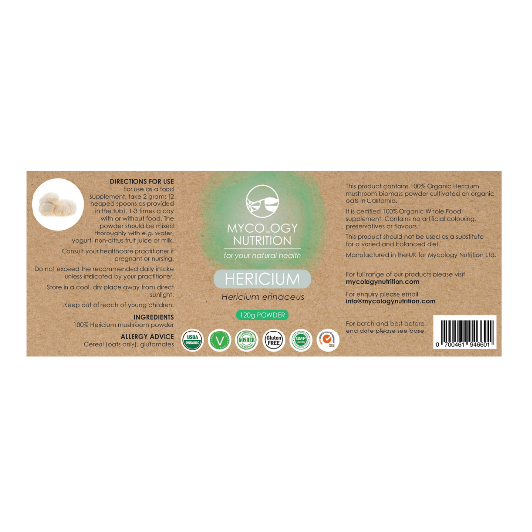 Lion's Mane Mushroom Powder | 100% Organic Mushroom