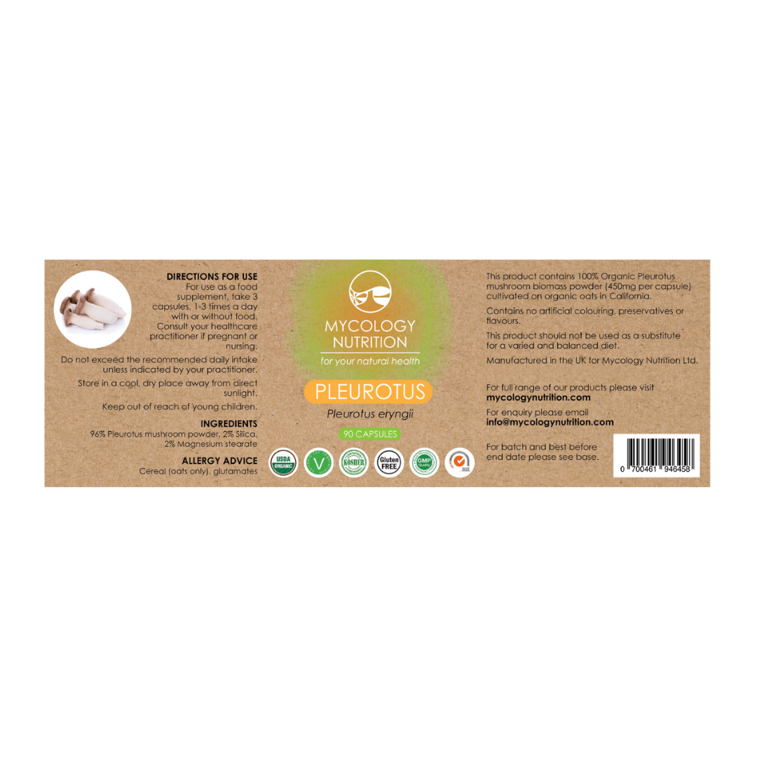 Oyster Mushroom (Pleurotus) Supplements | 100% Organic Mushroom