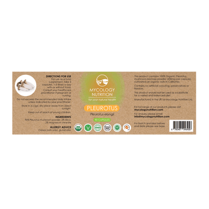 Oyster Mushroom (Pleurotus) Supplements | 100% Organic Mushroom