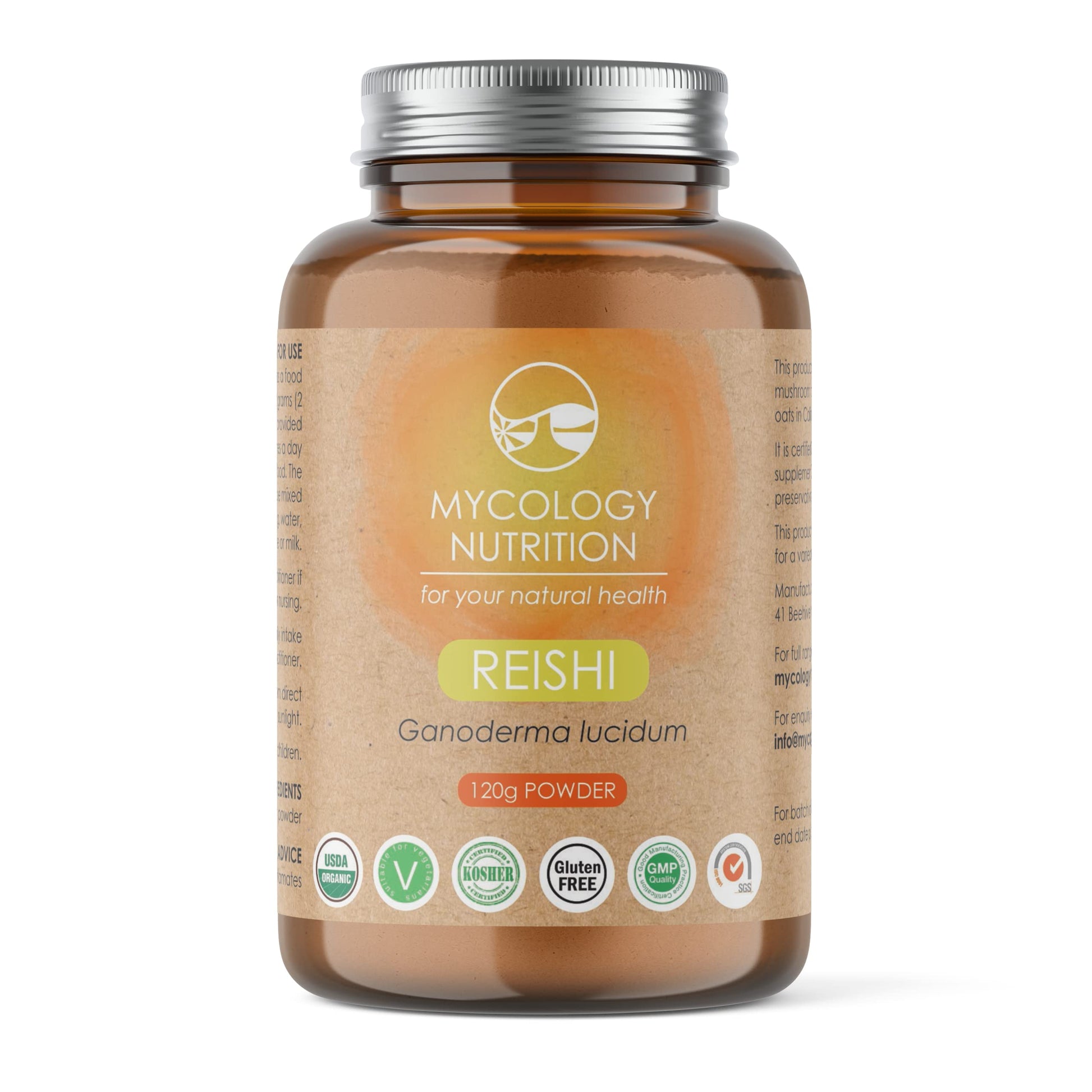 Reishi Mushroom Powder - USDA organic, gluten free