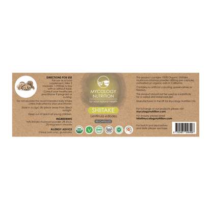 Shiitake Mushroom Supplements | 100% Organic Mushroom